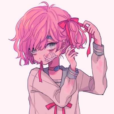 女生二次元头像萌萌可爱粉色图片精选_11