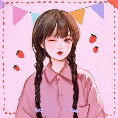 女生二次元头像萌萌可爱粉色图片精选_7
