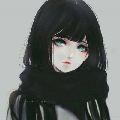 女生头像慵懒偏冷淡风动漫二次元手绘图片精选_14