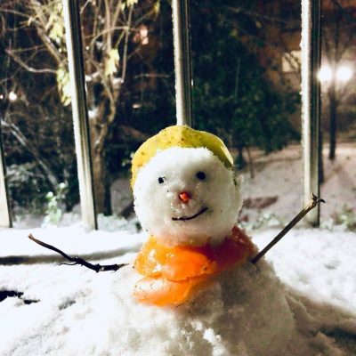 下雪天堆雪人真实实拍图片大全