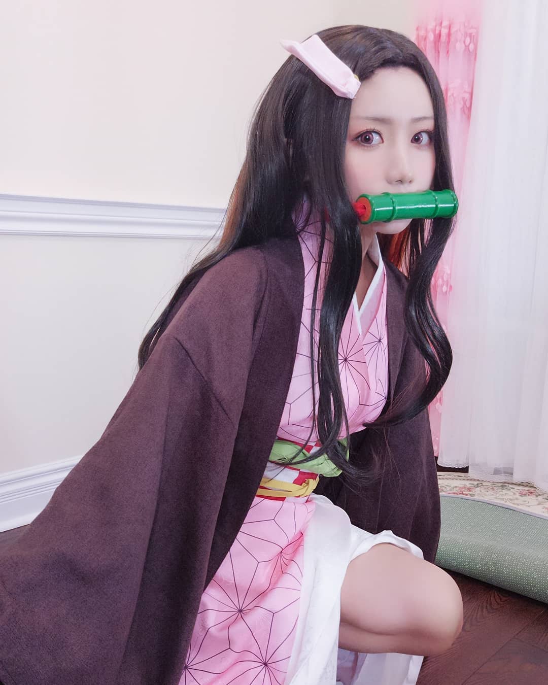 鬼灭之刃灶门祢豆子真人cosplay图片精选_2