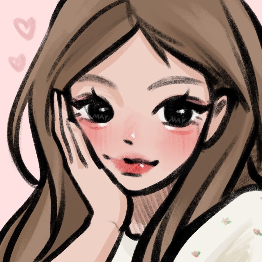 可爱少女涂鸦风闺蜜高清头像_9