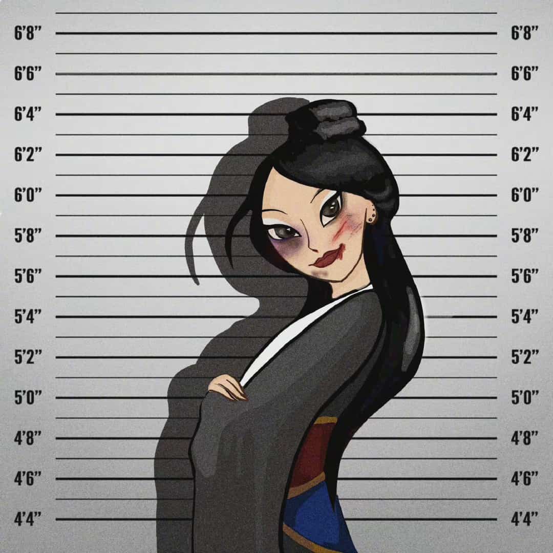 迪士尼在逃公主受伤妆暗黑囚犯监狱照头像图片 女生闺蜜个性头像_8