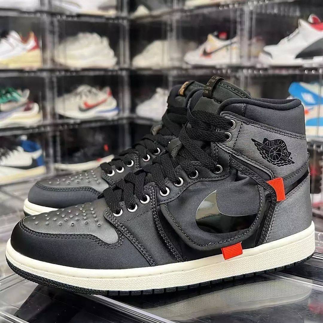 2022新款AJ1 High OG SP Utility 高帮黑色缎面 高清正品图 实拍_8