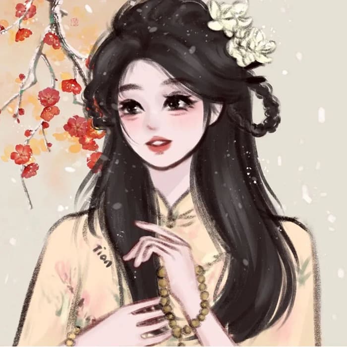 让人一眼惊艳的古风头像女生闺蜜头像图片_12