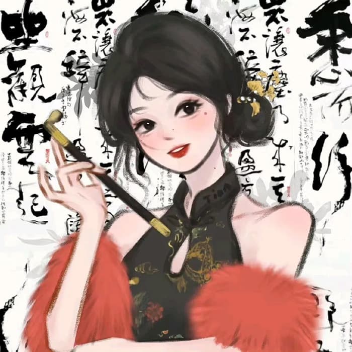 让人一眼惊艳的古风头像女生闺蜜头像图片_15