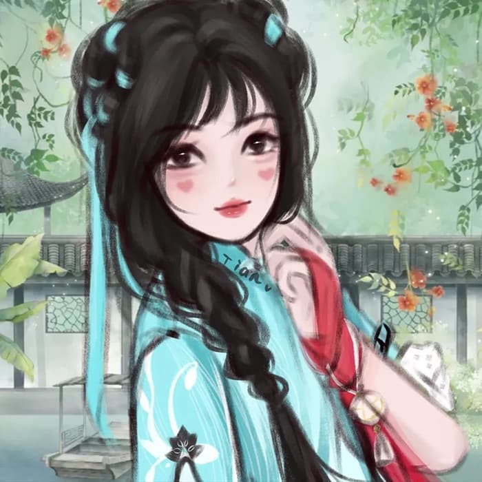让人一眼惊艳的古风头像女生闺蜜头像图片_17