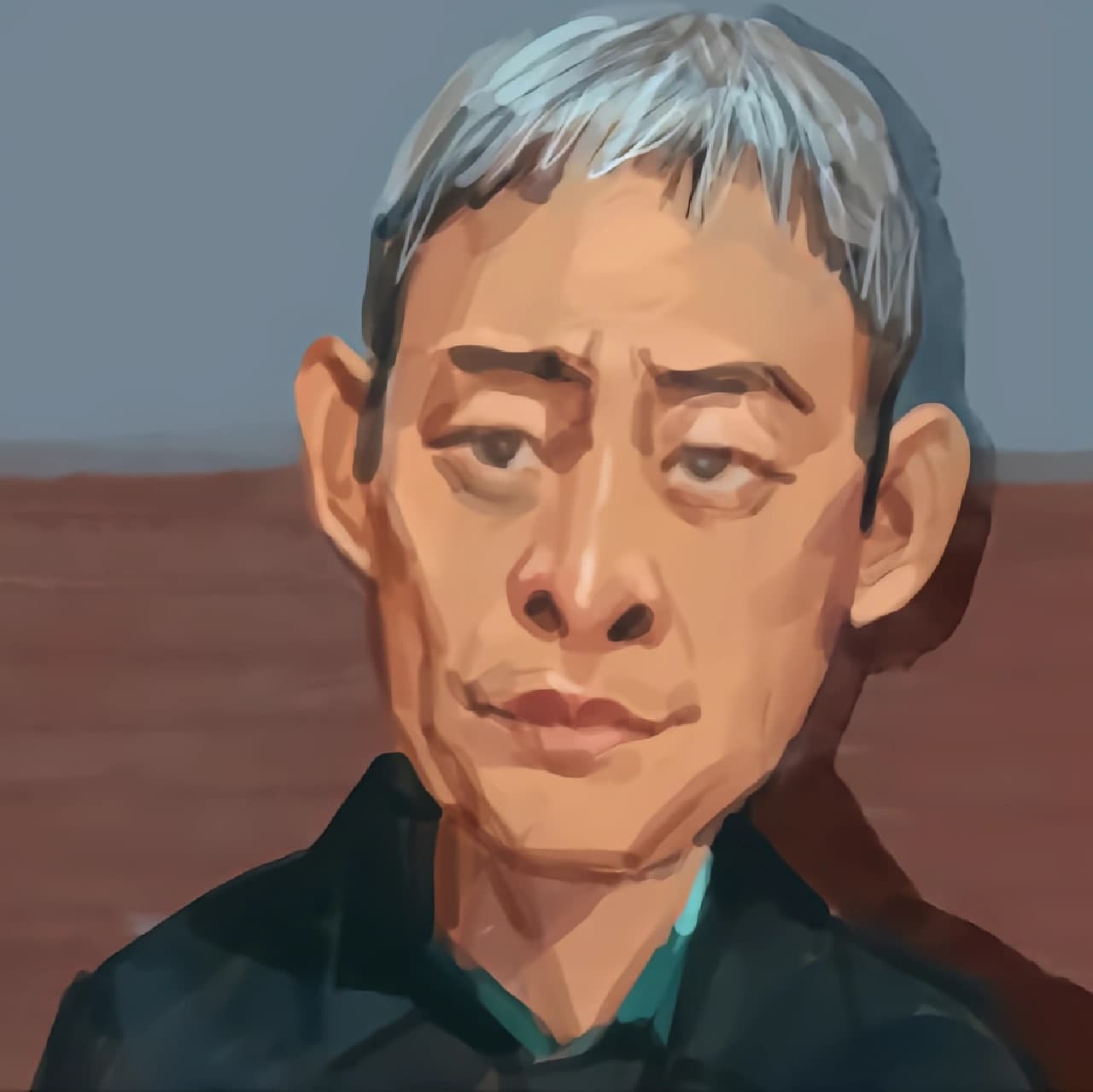 电视剧《狂暴》人物头像油画风_8