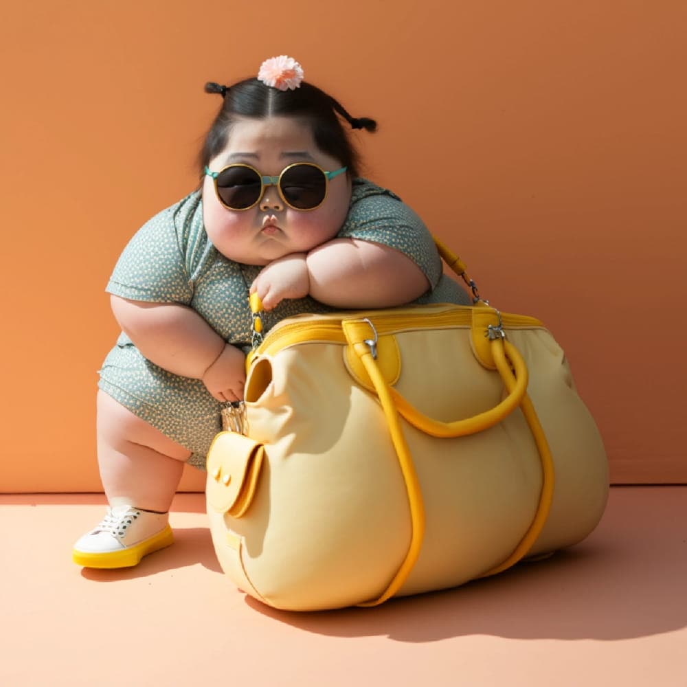 网上最火的小胖妞头像,Ai小胖妞微信头像图片_5
