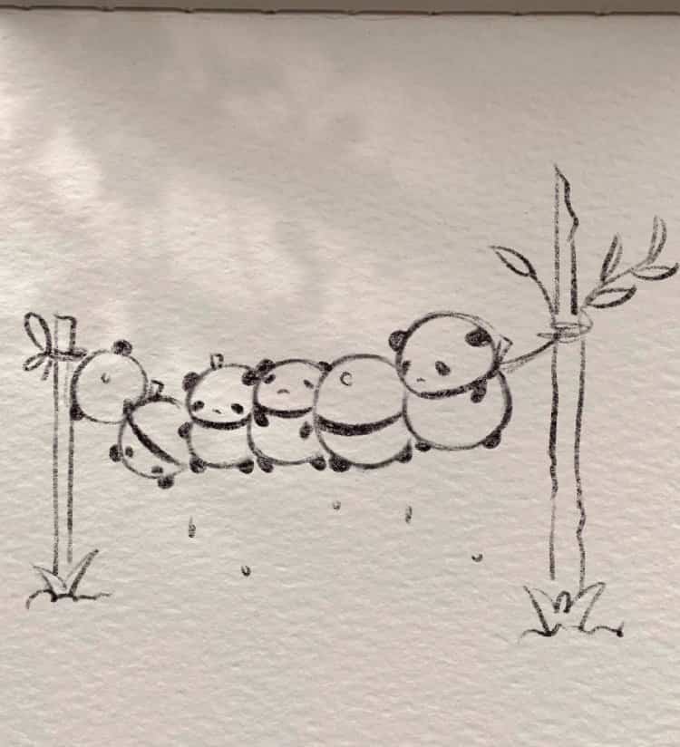 可愛卡通人物黑白簡筆畫集錦 海綿寶寶章魚哥等小動物簡筆畫_10
