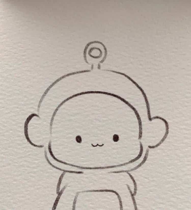可愛卡通人物黑白簡筆畫集錦 海綿寶寶章魚哥等小動物簡筆畫_14