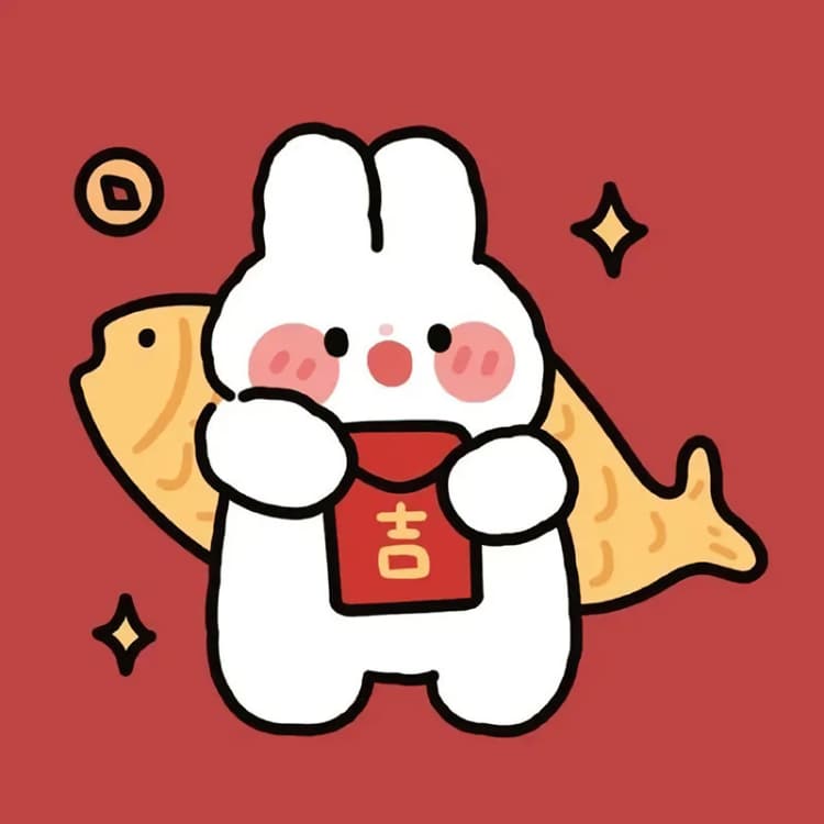 2024龙年新年卡通可爱情侣头像 一人一张_6
