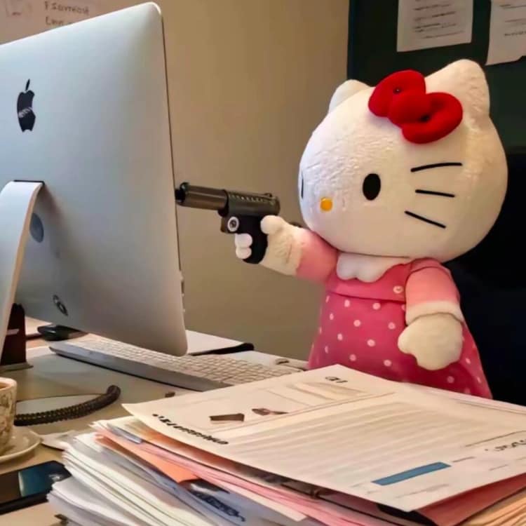 hello kitty职场打工人微信头像_15