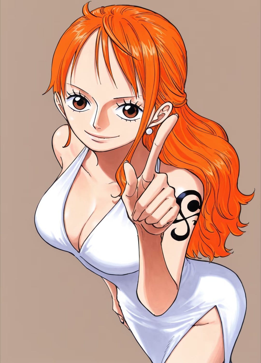 海贼王娜美深V开叉露背礼服二次元图片_7