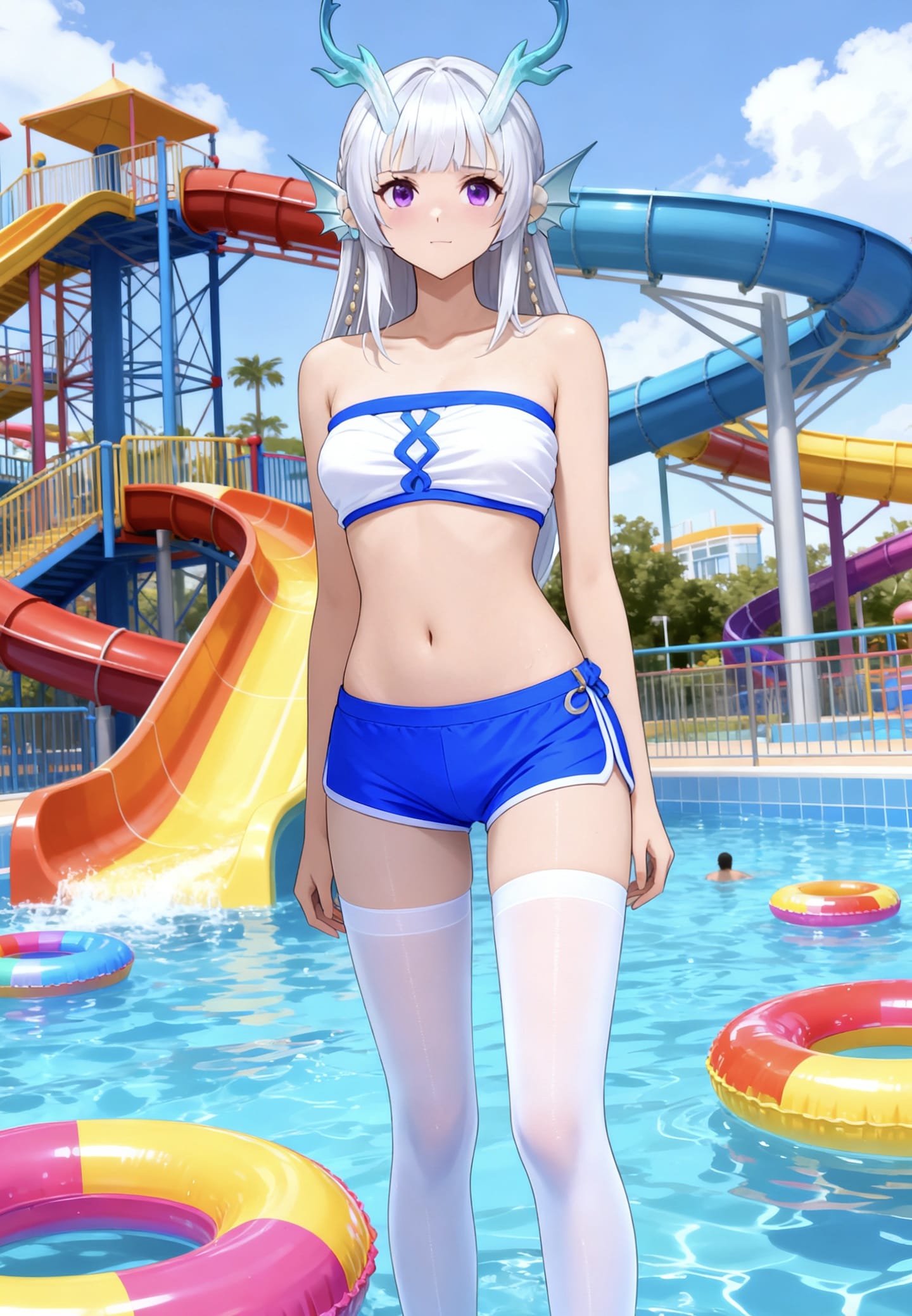 王者荣耀女英雄穿游泳装西施二次元图片_3