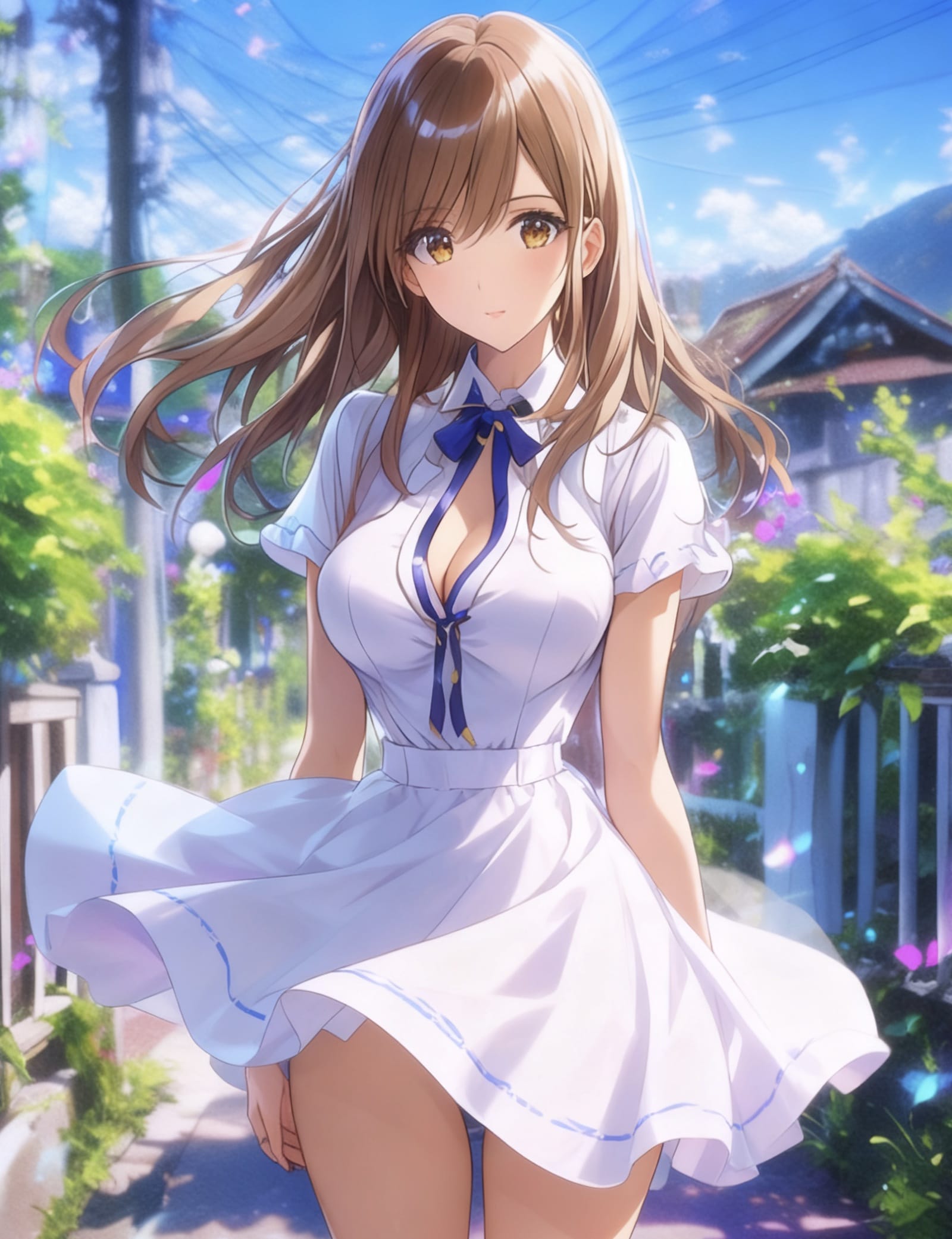 二次元裙子被风吹起的名场面jk图片_1