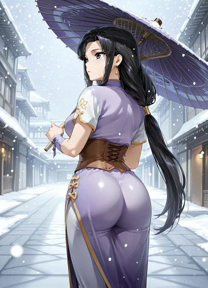 仙剑林月如捆绑打伞大雷翘臀二次元图片_6