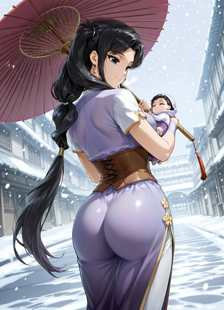 仙剑林月如捆绑打伞大雷翘臀二次元图片_5