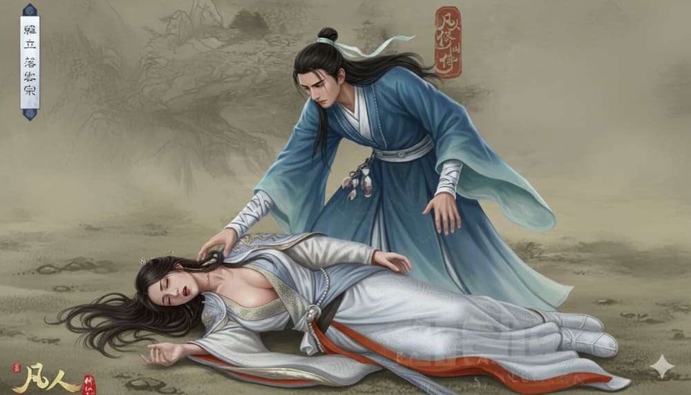 凡人修仙传南宫婉和韩立双修二次元图片_4