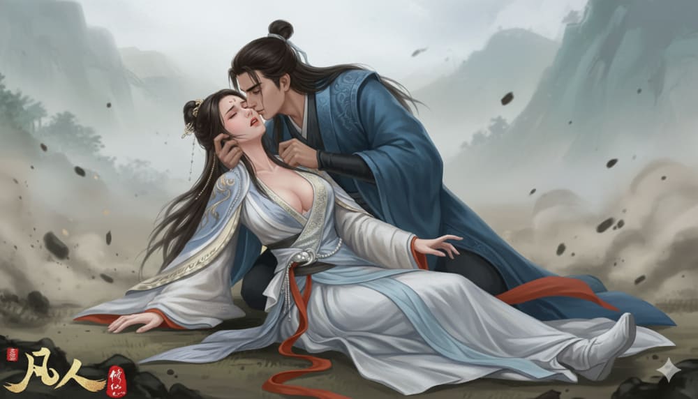 凡人修仙传南宫婉和韩立双修二次元图片_8