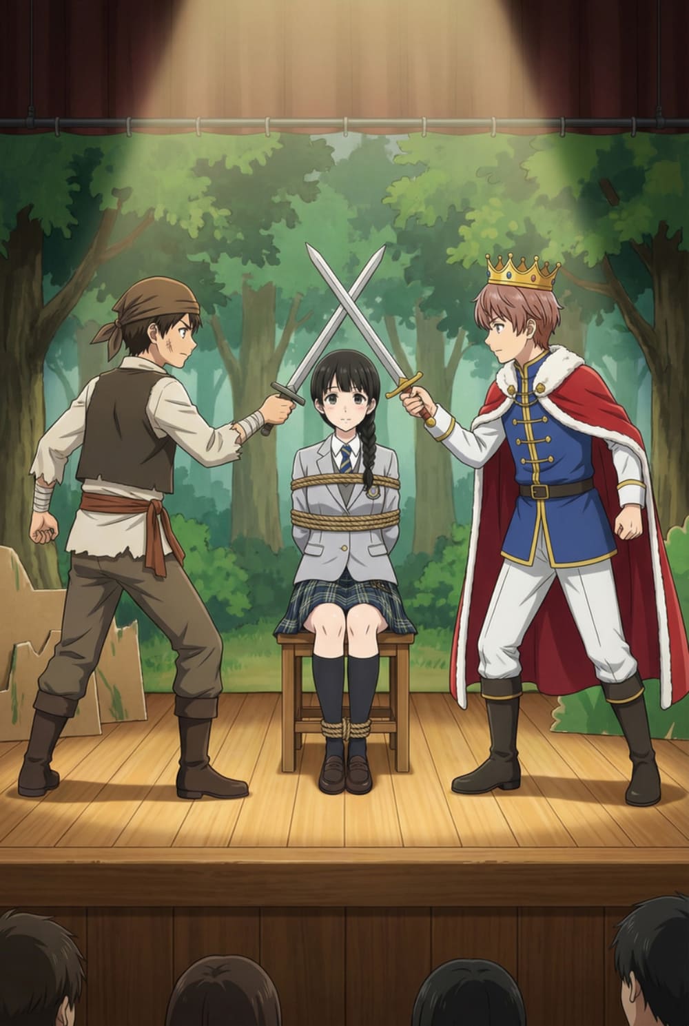 二次元女子高生舞台剧被捆绑图片_2