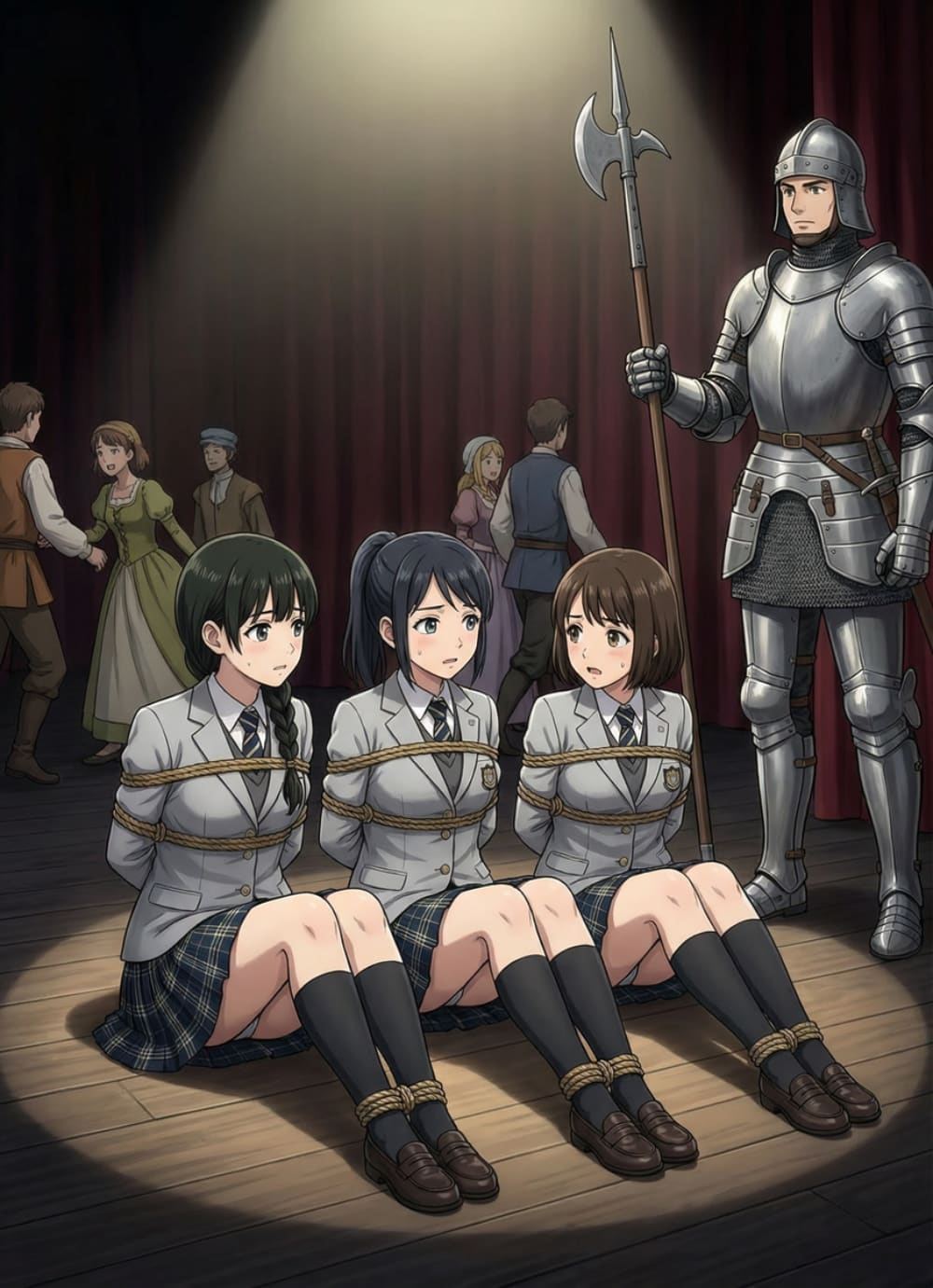 二次元女子高生舞台剧被捆绑图片_6