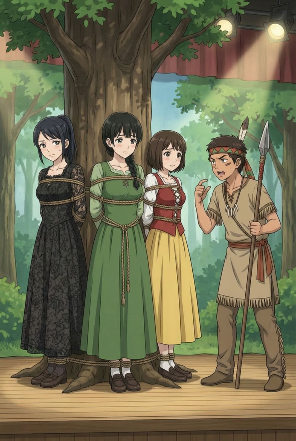 二次元女子高生舞台剧被捆绑图片_8