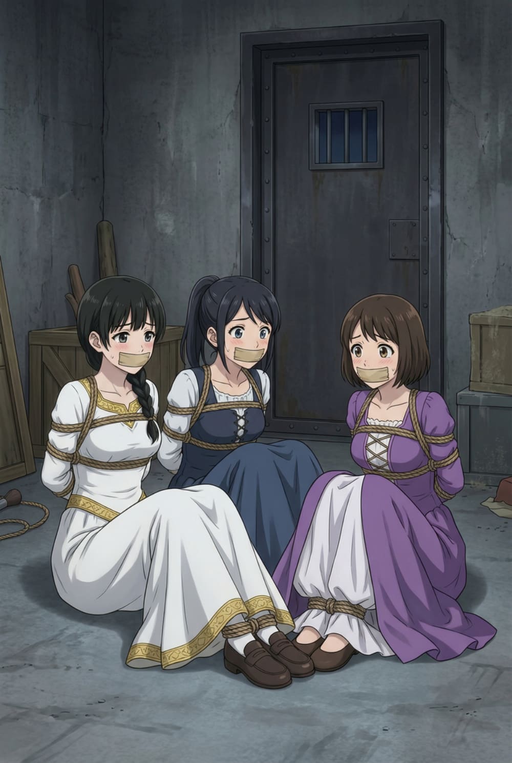 二次元女子高生舞台剧被捆绑图片_11