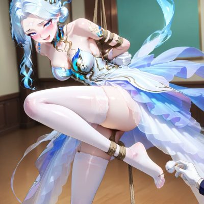 王者荣耀女角色伽罗捆绑脸红流眼泪翻白眼图片