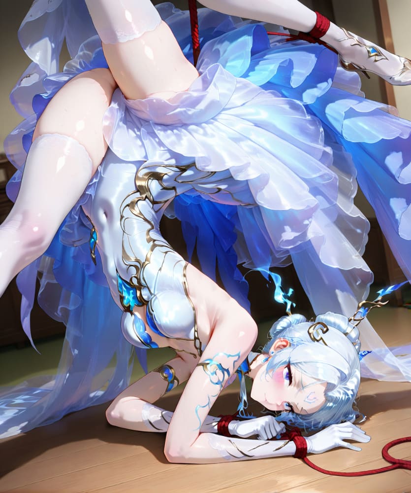 王者荣耀女角色伽罗捆绑脸红流眼泪翻白眼图片_3