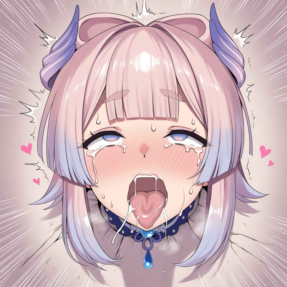 游戏《原神》胡桃流眼泪流口水翻白眼流口水的表情图片_4