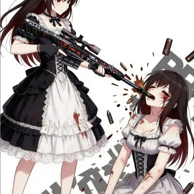 少女吃巴雷特动画二次元图片高清