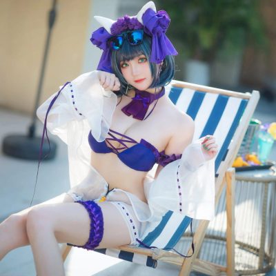 瓜希酱Cosplay二次元碧蓝航线柴郡泳装