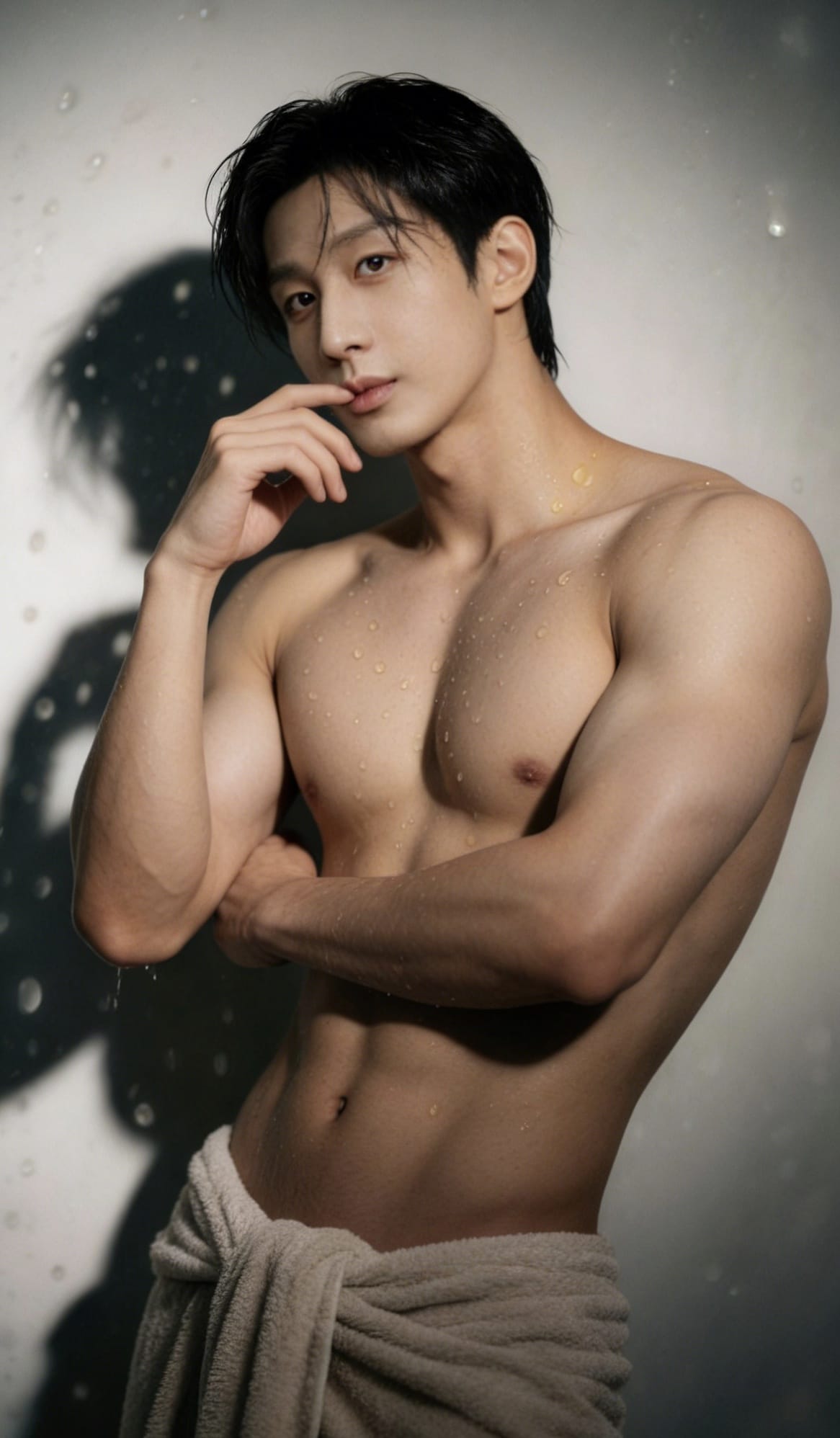 AI 生成成毅光膀子腹肌肌肉大鼓包图片_1