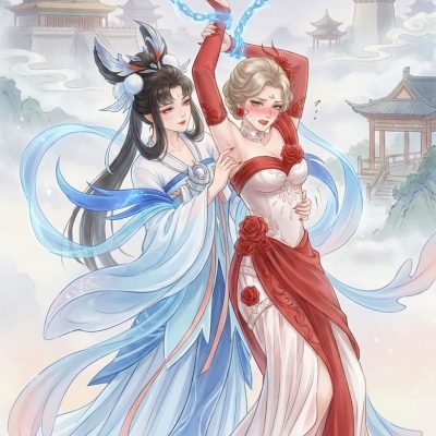 《王者荣耀》嫦娥芈月铁链捆绑挠痒痒胳肢窝挠脚心二次元图片