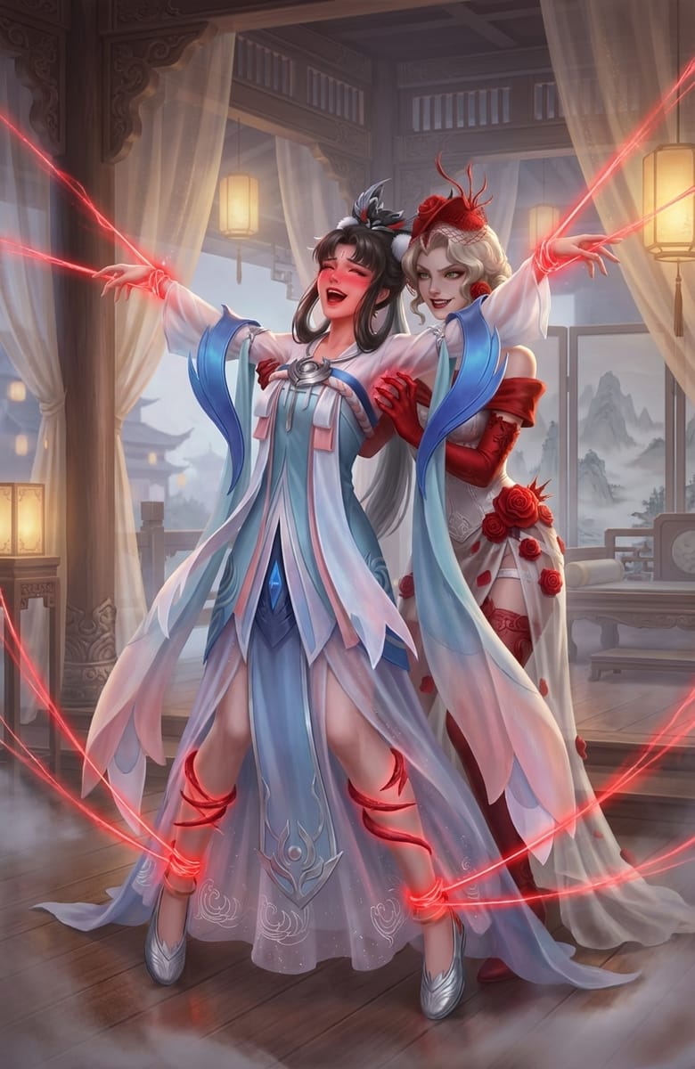 《王者荣耀》嫦娥芈月铁链捆绑挠痒痒胳肢窝挠脚心二次元图片_2