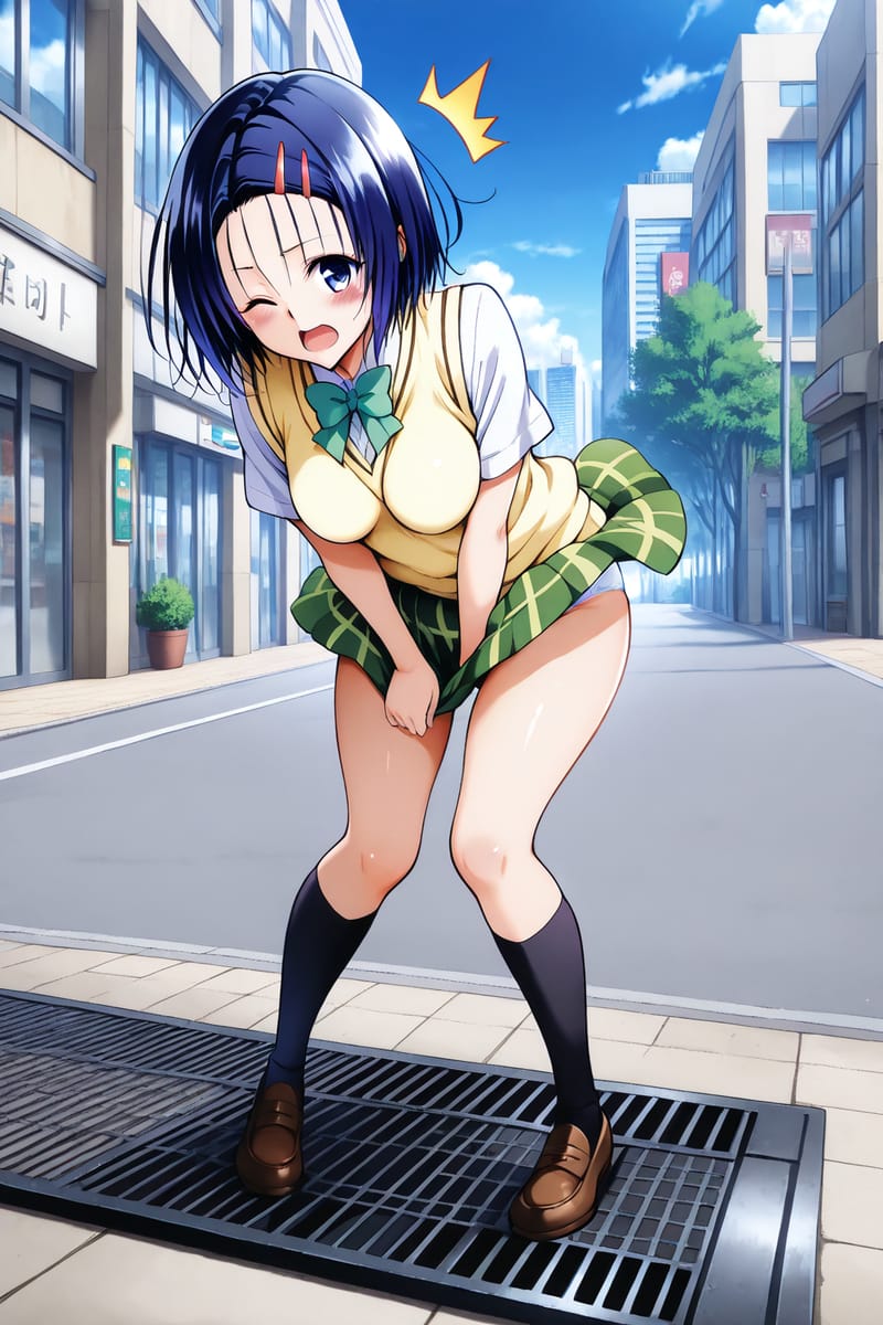 《出包王女》西连寺春菜二次元高中女生短裙小内裤_1