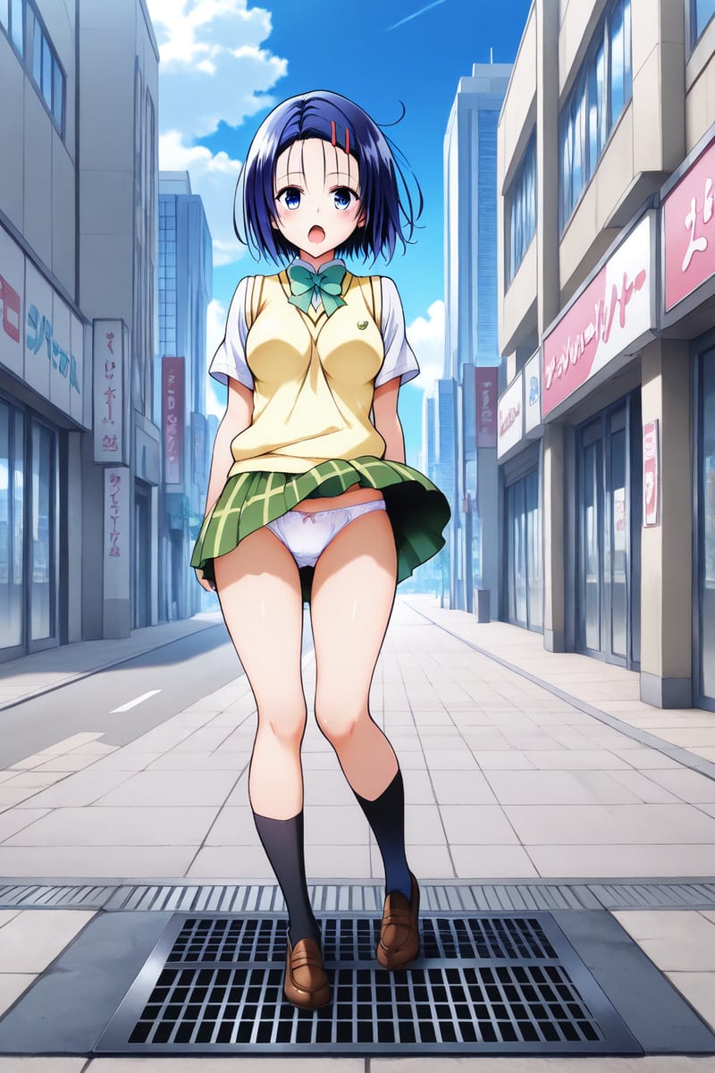 《出包王女》西连寺春菜二次元高中女生短裙小内裤_4