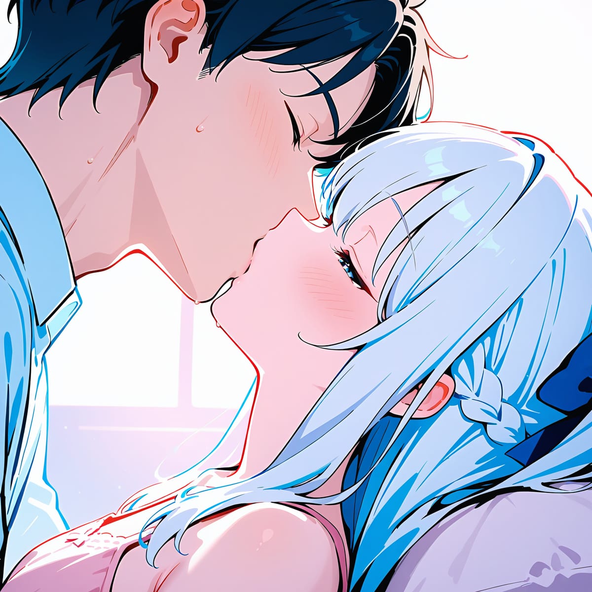 月雪宫子接吻二次元蔚蓝档案瑟瑟图片_1