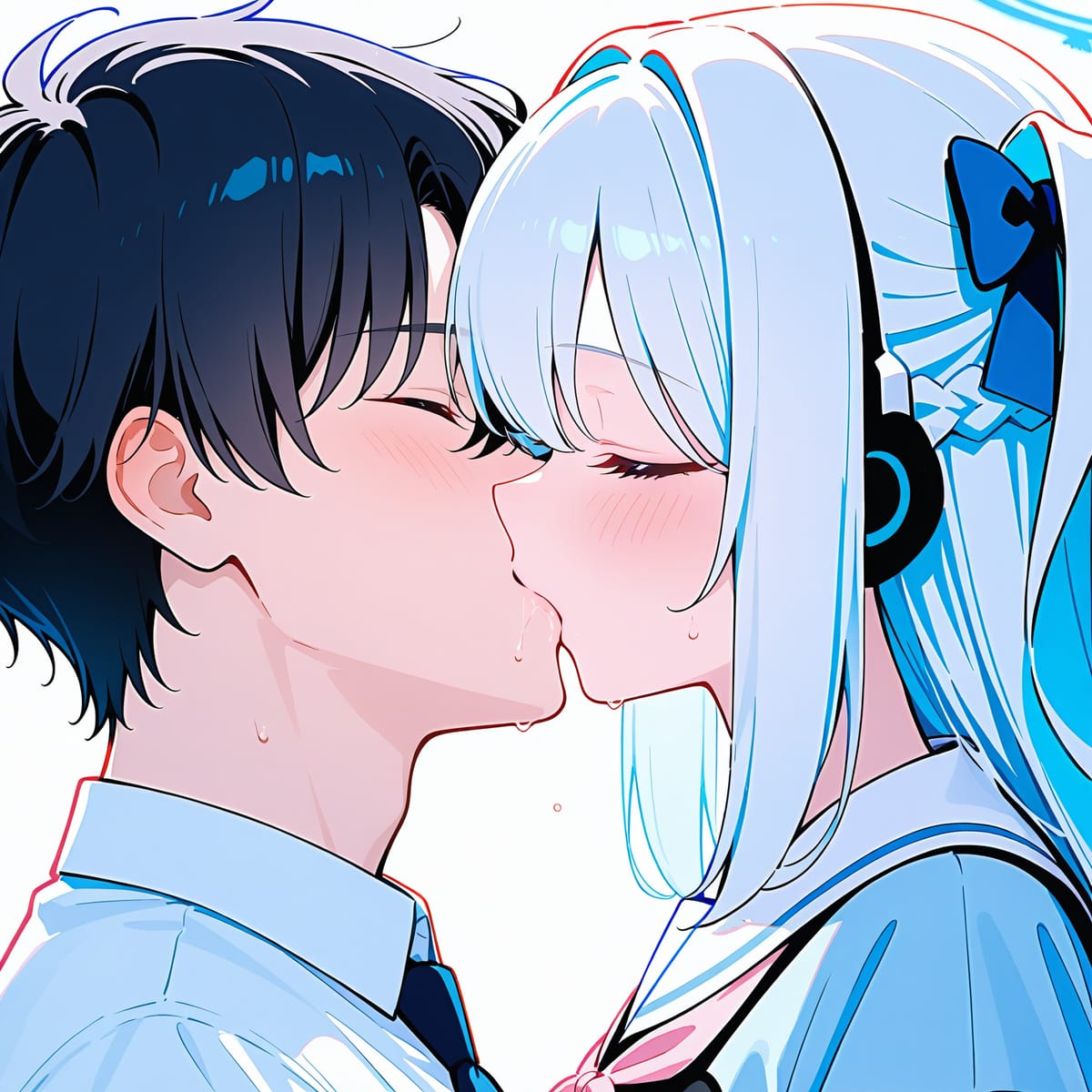 月雪宫子接吻二次元蔚蓝档案瑟瑟图片_4