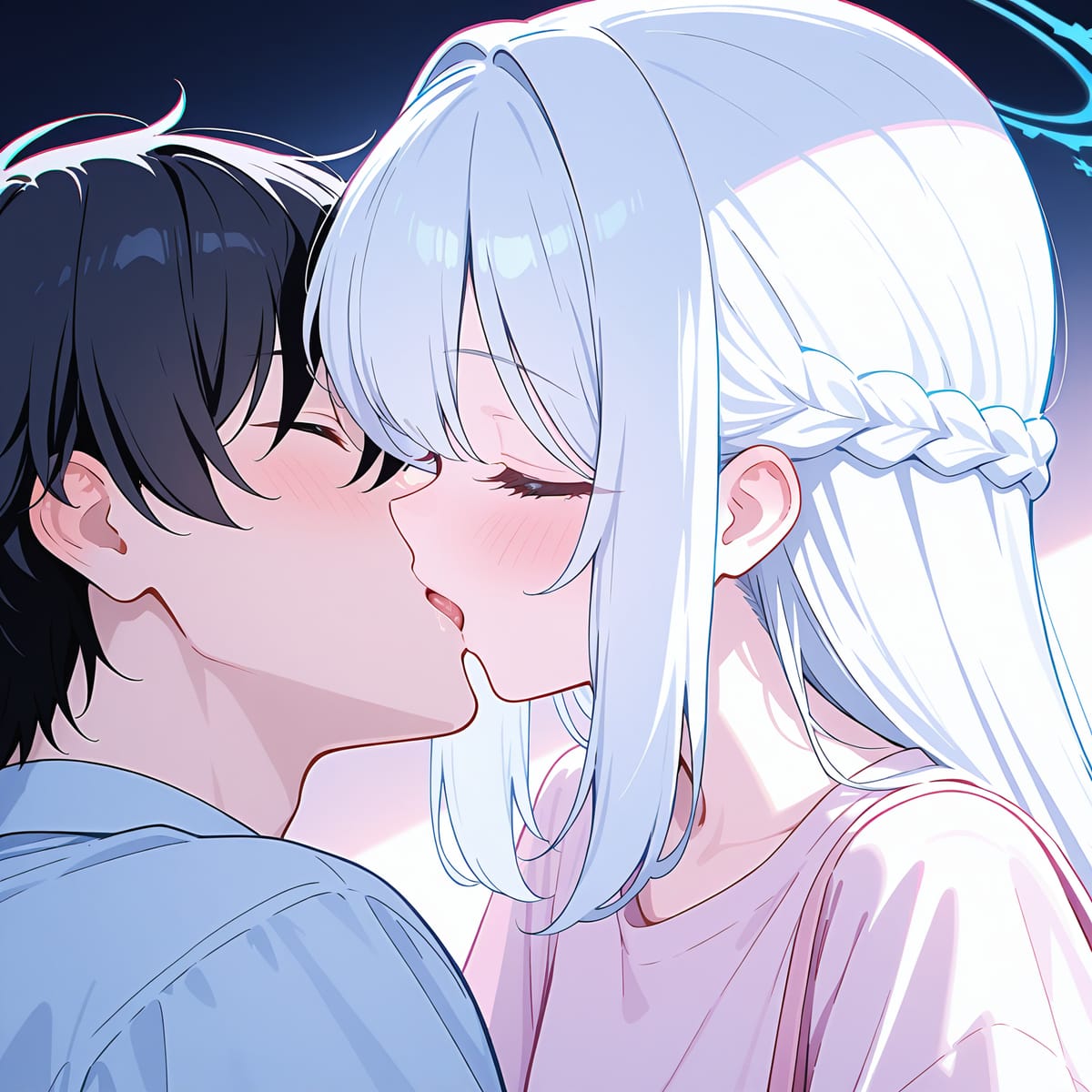 月雪宫子接吻二次元蔚蓝档案瑟瑟图片_5