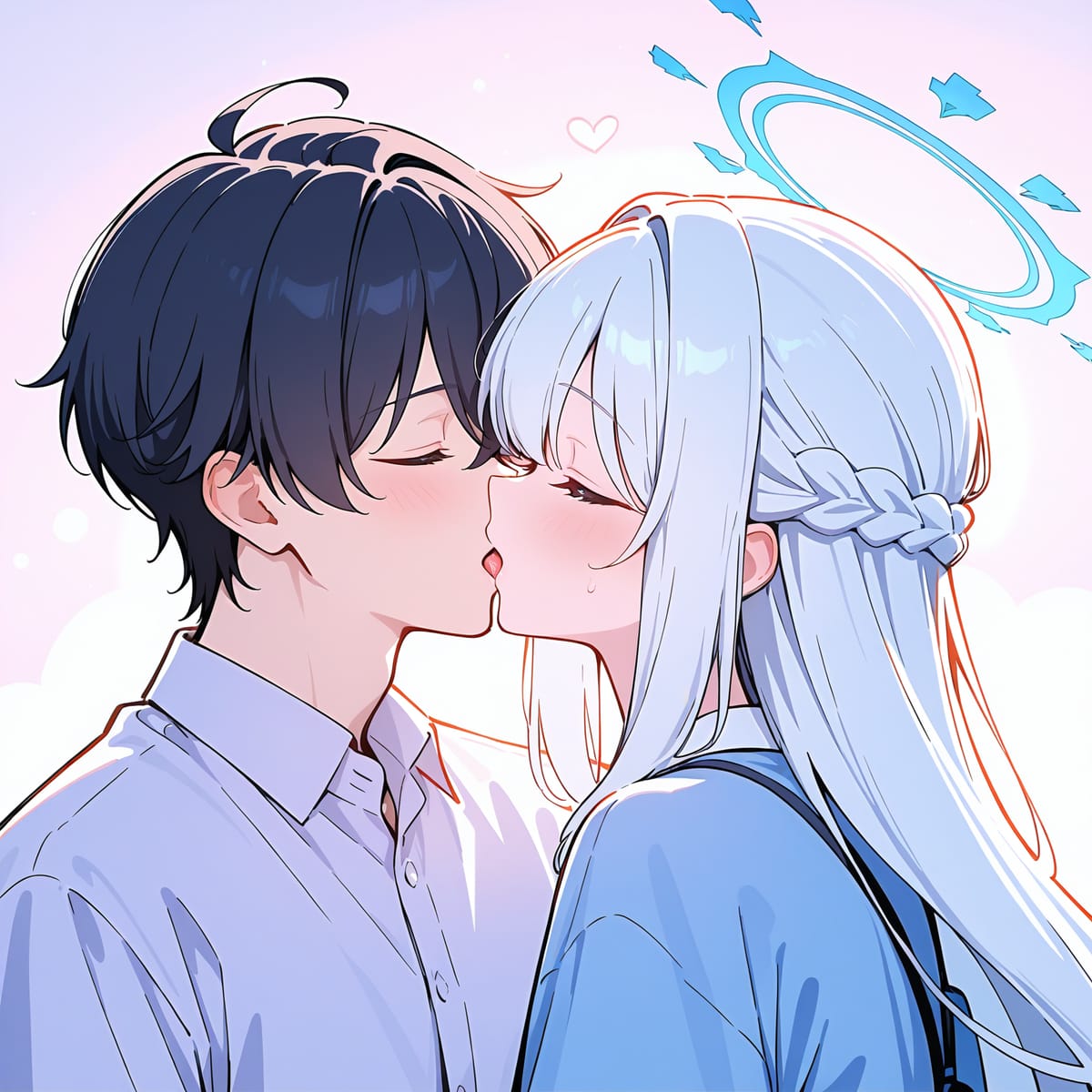 月雪宫子接吻二次元蔚蓝档案瑟瑟图片_6