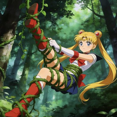 美少女战士被藤蔓缠住后怎么自救图片演示