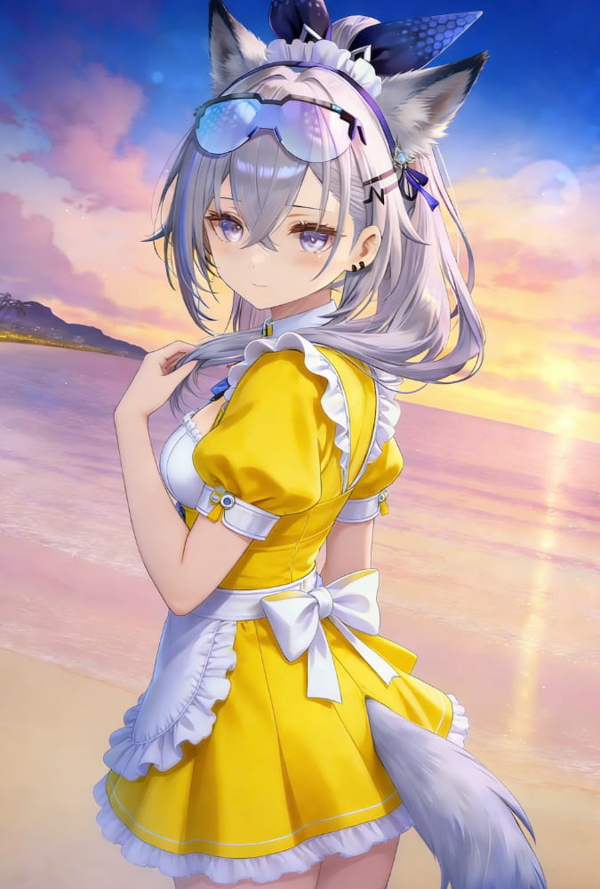 《崩坏：星穹铁道》银狼女仆装插尾巴照片二次元图片_2