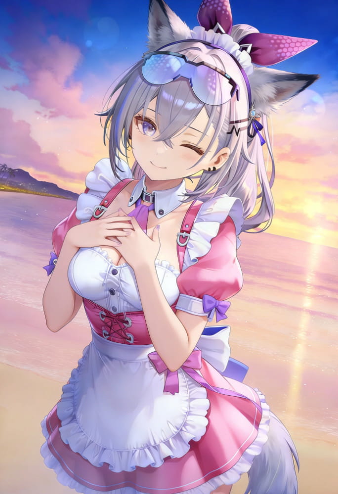 《崩坏：星穹铁道》银狼女仆装插尾巴照片二次元图片_3