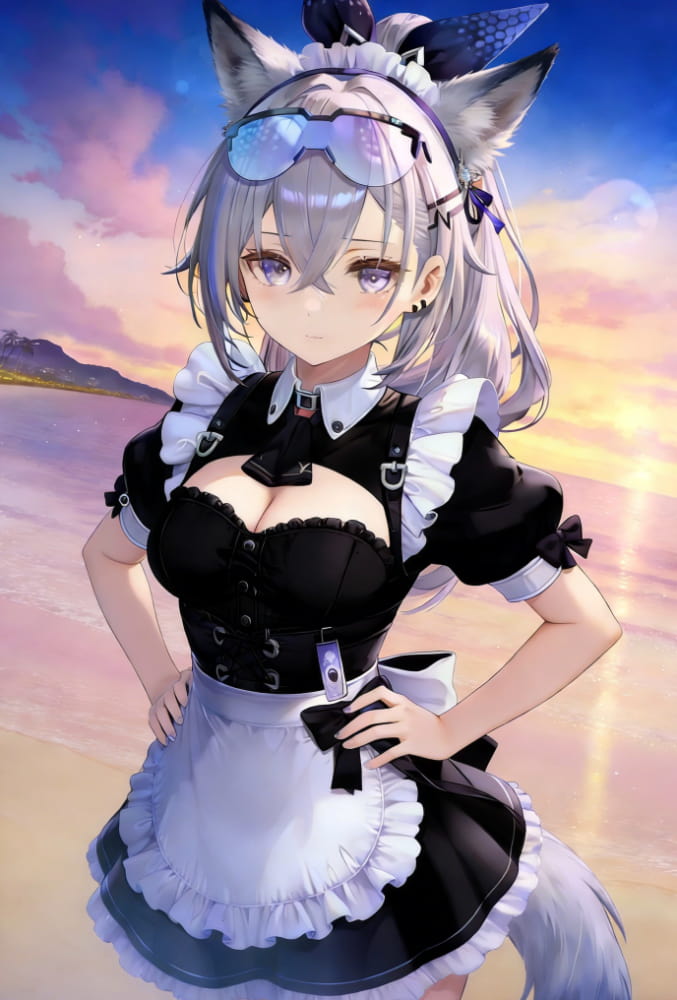 《崩坏：星穹铁道》银狼女仆装插尾巴照片二次元图片_4