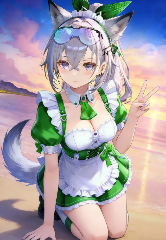 《崩坏：星穹铁道》银狼女仆装插尾巴照片二次元图片_5