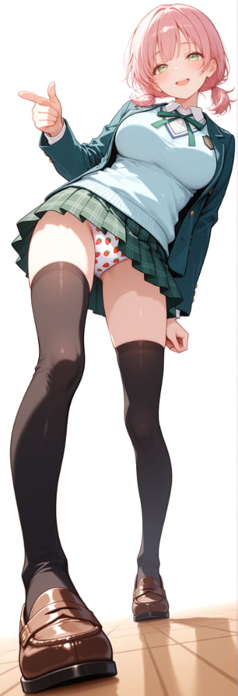 二次元jk短裙穿搭图片裙子之下是什么样？_1