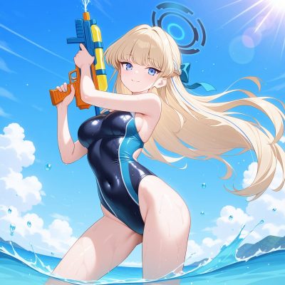 蔚蓝档案飞鸟马时二次元18+泳装图片