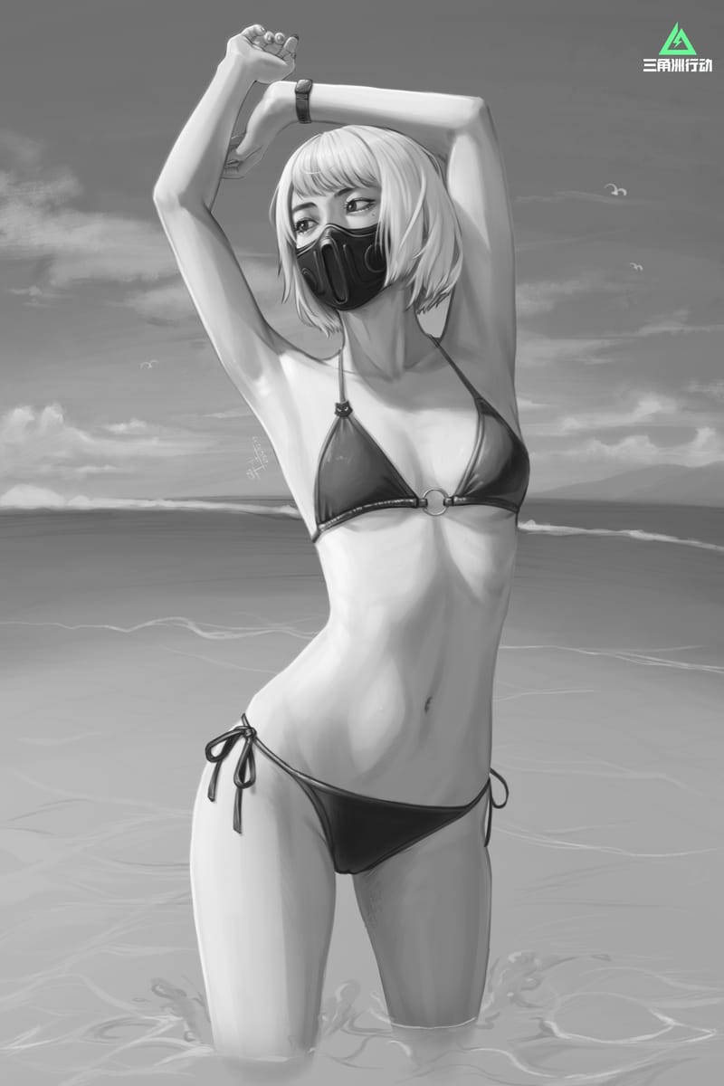 《三角洲行动》骇爪果体下拉泳装二次元图片_1